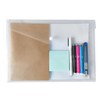 40 Pcs Clear Plastic Envelope with Snap Button Closure, Plastic