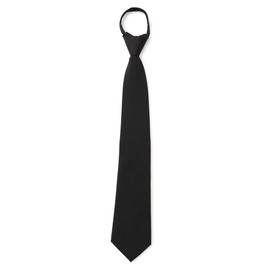 Orihika One-Touch Necktie, Easy to Put on and Take Off Zipper Tie, Business Suit, Black (AZZIP4-A-2)