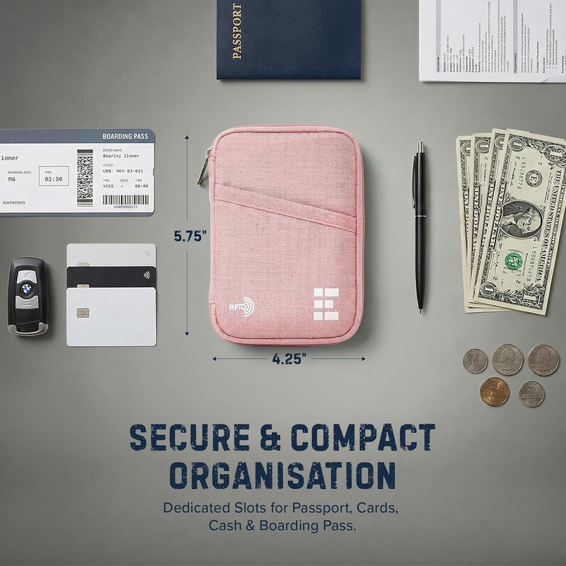 Zero Grid Cartera para pasaporte - Soporte para documentos de
