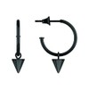 Liebeskind Berlin Creole Earrings, Stainless Steel, black