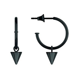 Liebeskind Berlin Creole Earrings, Stainless Steel, black