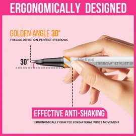 iMethod Curved Eyebrow Pen and Brow Gel Clear - Eye Brow Pencil with Hair Like Strokes for Natural Real-Looking Brows, Eyebrow Makeup for All-Day Defined, Waterproof, Smudge-proof, Blonde