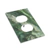 JDAKHD Decorative Outlet Covers Green Marble-Like Texture with Abstract Wavy