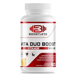 VitaDuo Boost - Premium Vitamin D3, K2 & Calcium Supplement for Bone Health, Immune Support, Mood Enhancement, and Cardiovascular Wellness - Non-GMO, GMP Certified - 60 Veggie Capsules