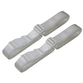 25mm Webbing Strap with Quick Release and Length-Adjusting Buckles (Pack of Two) (white, 60cm)