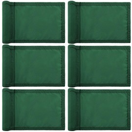 Oudain 6 Pcs Golf Flag Golf Target Flag with Tube Inserted Waterproof Putting Golf Flags 420D Nylon Mini Pin Flags for Yard Indoor Outdoor Backyard Garden Portable Golf Flag, 8 x 6 Inch (Green)