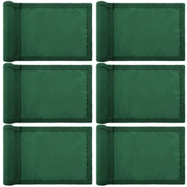 Oudain 6 Pcs Golf Flag Golf Target Flag with Tube Inserted Waterproof Putting Golf Flags 420D Nylon Mini Pin Flags for Yard Indoor Outdoor Backyard Garden Portable Golf Flag, 8 x 6 Inch (Green)