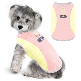 AXIIJGL Dog Cooling Vest with D-Ring Dog Tshirt Sun Protection Small Puppy Clothes for Girls Boys Stretchy Shirts for Dogs Lightweight Breathable Shirt French Bulldog Frenchie Dachshund Clothes