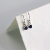 Sterling Silver Sapphire CZ September Birthstone Dangle Earrings