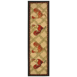 Kitchen Collection Rooster Beige Multi-Color Printed Slip Resistant Rubber Back Latex Contemporary French Country Kitchen Runner Area Rug (Rooster, 23" x 7' Runner)