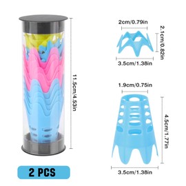 Haisheng Pack of 34 Plastic Golf Tees, Golf Simulator Tees, 20 High and 12 Short Golf Simulator Tees, Colourful Winter Tees, Golf, Golf Mats Tees, Golf Tees for Winter Lawn and Driving (4 Colours)