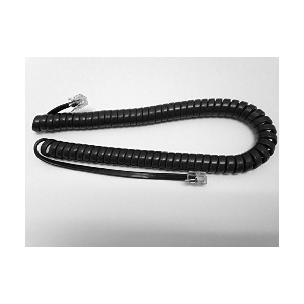 The VoIP Lounge Replacement 9 Foot Short Gray Handset Receiver