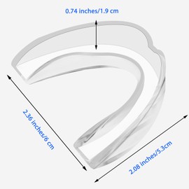 Ptwola 5 Pieces Sports Mouth Guards Transparent Football Mouthguard Adults and Junior Mouthpiece Athletic Boxing Mouth Protection Braces Mouth Guard for Basketball Hockey Karate Match