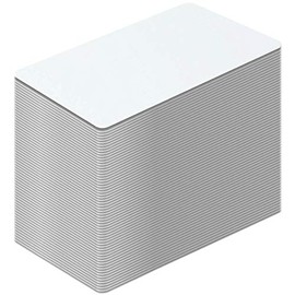 Plastic Cards, 50 Cards, White, Plain Cards, JIS Standard Size, PVC Cards, 0.03 inch (0.76 mm) Thickness