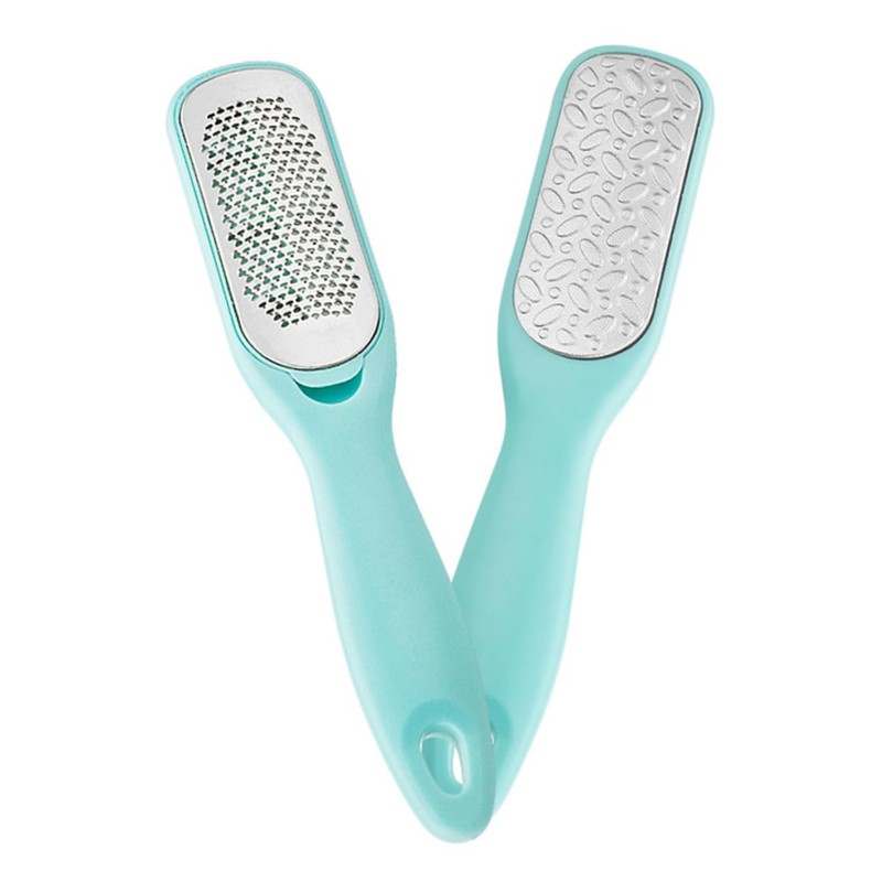 Baluue 2 Pcs Stainless Steel Foot Peel Scrubber Pumice Brush