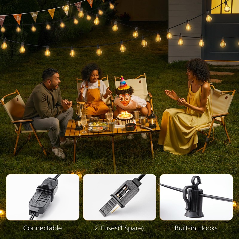 Brightown Outdoor String Lights - Waterproof Globe Patio Lights 30