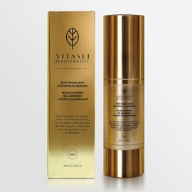 Vitasei Beauty Boost Serum Facial Día, Ácido Hialurónico, Células Madre | Con Células Madre de Algodón de Arabia, 30ml, Ayuda con Hidratación Extrema, Ideal Bajo Protector Solar Diario