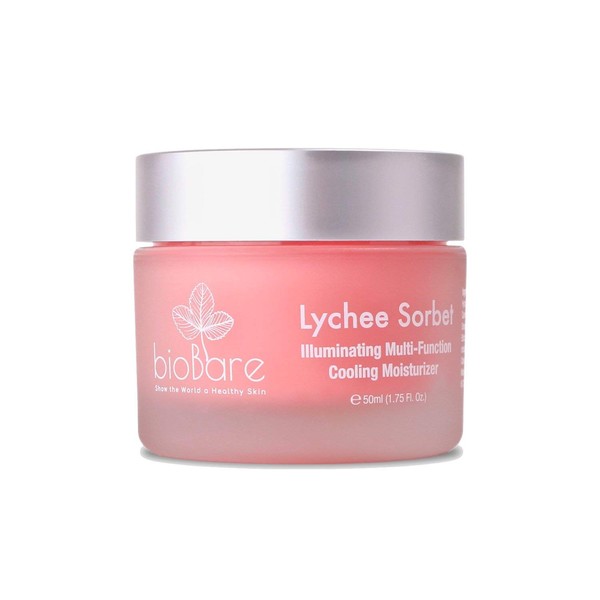 Biobare Lychee Sorbet Cooling Face Moisturizer 1.75 fl oz - Vegan & Cruelty Free Hydrating Skin Cream