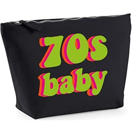 Hippowarehouse 70s printed make up cosmetic wash bag 18x19x9cm