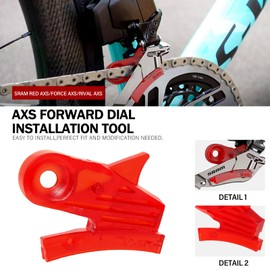 for SRAM XPLR Rival Force AXS Eagle RED 12-Speed Bicycle Front & Rear Derailleur B-Gap/ABS Chain Adjustment Tool with Gauge - Installation, Setup (Front)