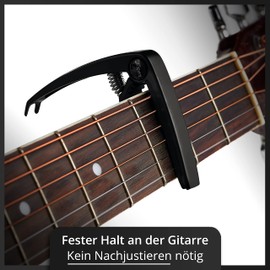 J-ROX Capo for Western Guitar, Electric Guitar, Classical Guitar, Classical Guitar - Premium Single Hand Capo for Guitar - Capo with Pin Puller