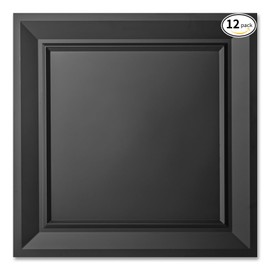 Art3dwallpanels Ceiling Tiles 24 x 24 Drop Ceiling Tiles, 12 Pack Drop in Ceiling System High Grade PVC Wall Panels, Fire Rated, Waterproof, Light Weight, Prevent Breakage, Cover 48 Sq.Ft, Black