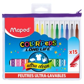 Maped Plastic Pencil Case 845015 Pens Box of 15