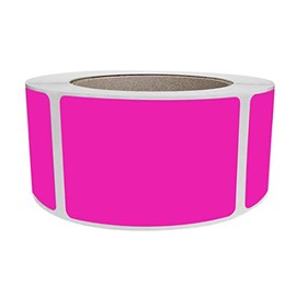 Royal Green Color-Coding Labels 3x2 inch (76mm x 51mm) Rectangle Neon Pink Sticker Roll - 500 Pack