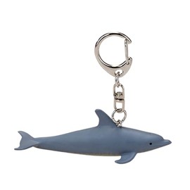 Mojo 387603 Dolphin Animal Figure Keychain, gray