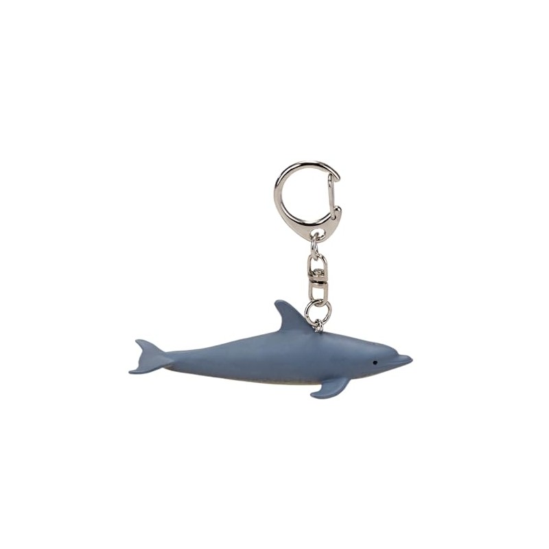 Mojo 387603 Dolphin Animal Figure Keychain, gray
