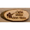 Odin schütze Dieses Heim Baumscheibe Bark Disc Saying Engraving Sign