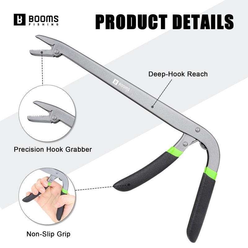 Booms Fishing Hook Remover Tool: 9.5" Stainless Steel Fish Hook