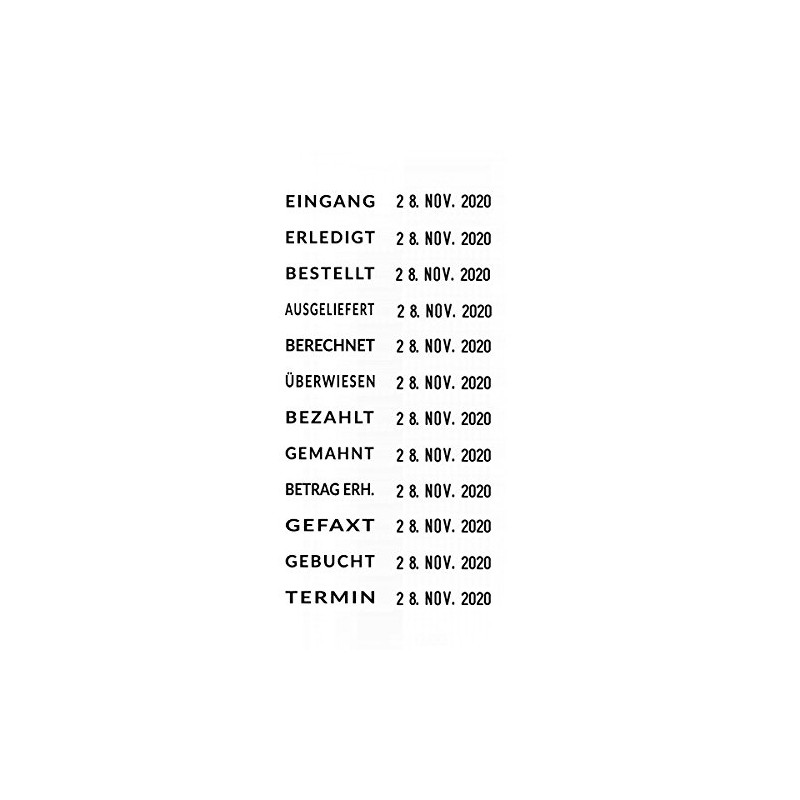 COLOP Bänderstempel 04000 / WD 4 MM with 12 Texts