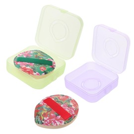 TOVINANNA 2pcs Reusable Triangle Makeup Sponges for Wet Dry Use Soft Powder Puff for Foundation and Concealer Includes Protective Case Floral Occasions