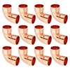 PATIKIL 1/2" ID 0.8mm Thick Elbow Copper Fitting, 12pcs 99.9%