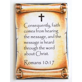 Romans 10:17 Bible Verse Fridge Magnet (2.5 x 3.5 inches)