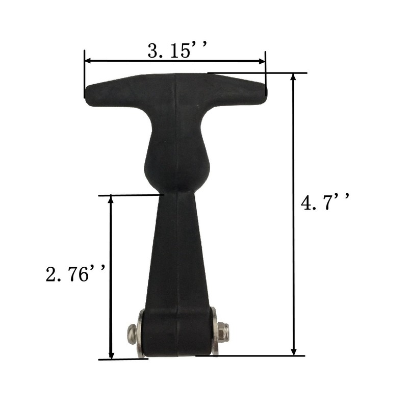 Creatyi 4 Packs Rubber Flexible Hasp T-Handle Draw Latches (Style