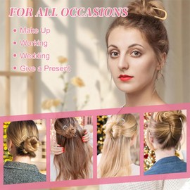 French Hair Pin, 4 Pcs U Shaped Metal Hair Pins for Thick Hair, French Twist Hair Pin for All Hair Types, Hair Fork Hair Clips for hair Accessories for Women Girls Hair Types Styling (GOLD-6)