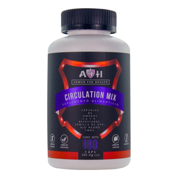 Complejo Para L Circulación D 180 Cáps A4h Resveratrol Pimienta