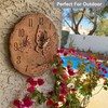 Lily's Home Hanging Wall Clock, Includes a Thermometer, Ideal for