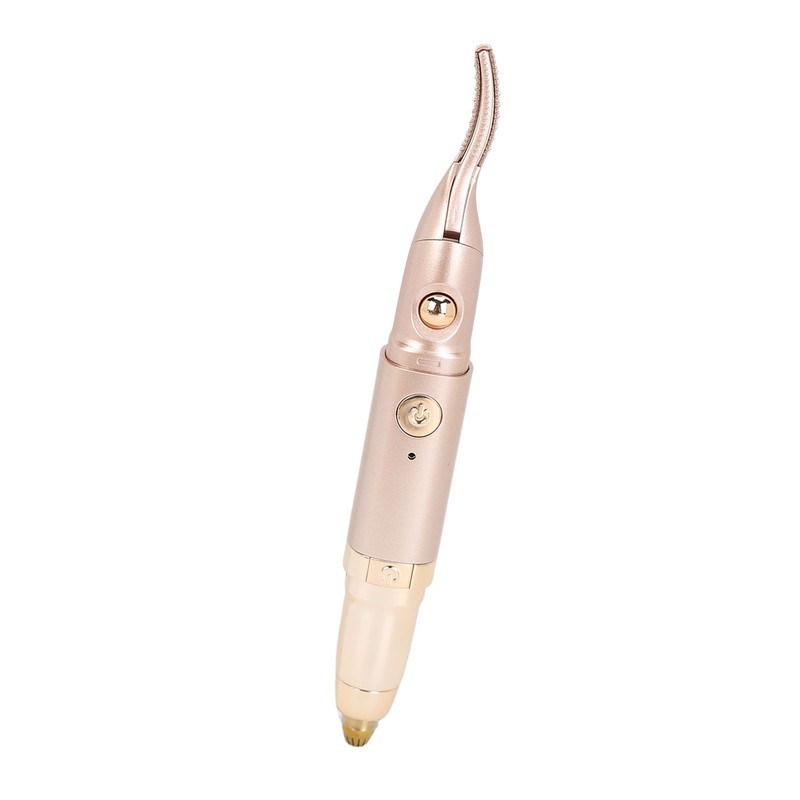 2 in 1 Heated Eyelash Curler Eyebrow Hair Remover Double