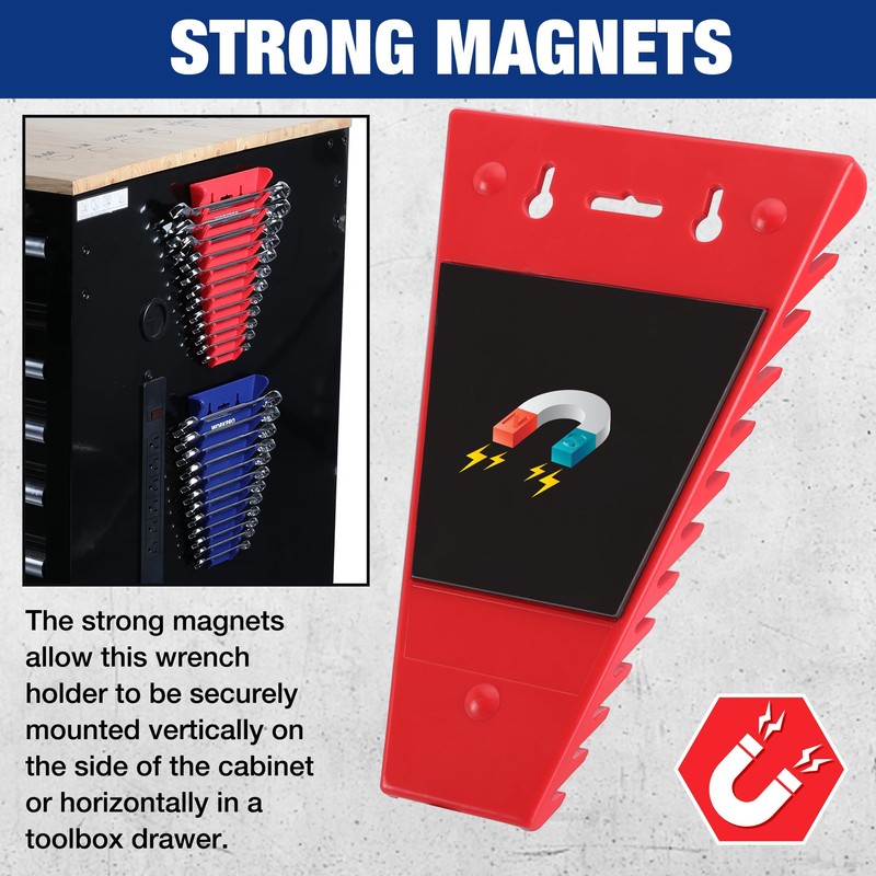 WORKPRO 8-piece Flex-Head Ratcheting Combination Wrench Set and 2-Pack Magnetic