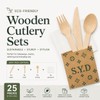100 PIECE (25 Pack) S.Y.D Disposable Wooden Cutlery Set –