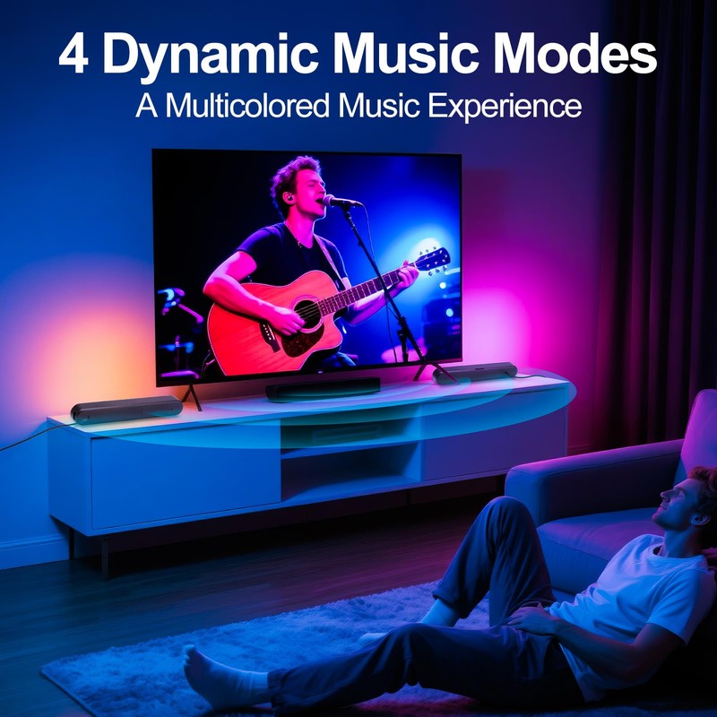 TRIPLE RABBIT RGB Light Bar,Smart LED Light Bar for Room,16