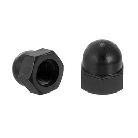 sourcing map M8x1.25 Acorn Cap Nuts, 20Pcs Nylon Dome Cap Head Acorn Nut Hardware Nuts for Bolt Cover, Black