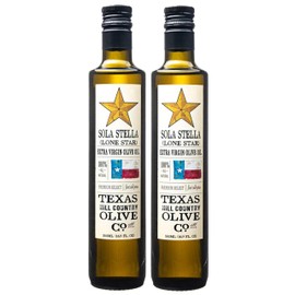 Sola Stella Extra Virgin Olive Oil - Cold Pressed Gourmet EVOO Olive Oil - Uniquely Smooth & Buttery - Perfect for Cooking Baking & Finishing - Award Winning & Made in Texas (16.9 oz, 2 Pack)