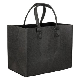 Schramm® Felt Bag in 6 Colours Approx. 35 x 20 x 28 cm Shopping Bag Storage Bag Firewood Bag Felt Bag Felt Bags Colour: Black