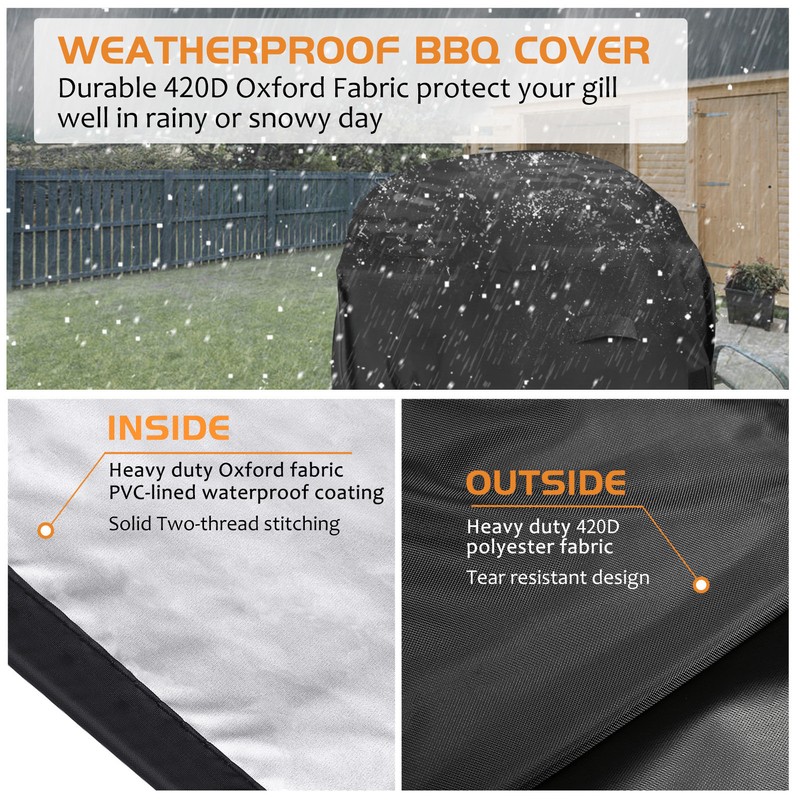 420D Oxford Fabric Waterproof BBQ Grill Cover Heavy Duty Waterproof