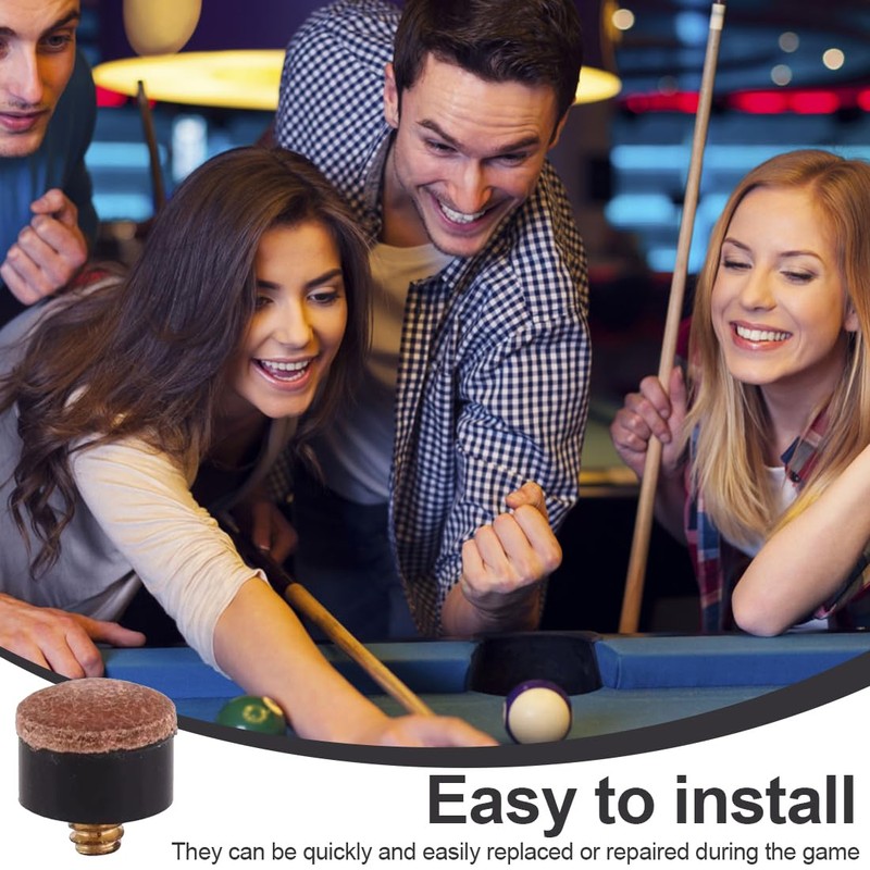 NOPKESV Pack of 10 Billiard Cue Tips Replacement Kit, Pool