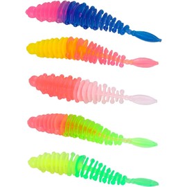 Pack of 30 trout bait rubber fish set, rubber bait trout with jig head, UV trout bait, worm, artificial bait, lures, fishing accessories, trout fishing lure, artificial bait, fishing zander, perch,
